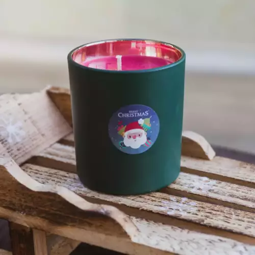 Bougie de Noël contenant en verre