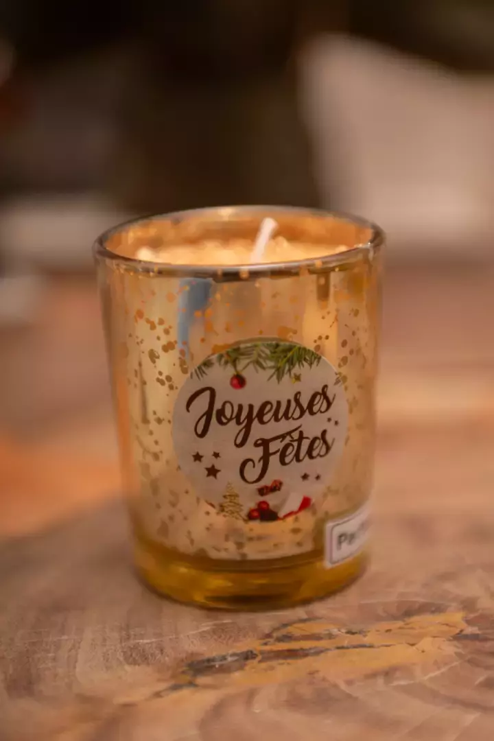 Bougie pailletée de Noël petit modèle – Image 7
