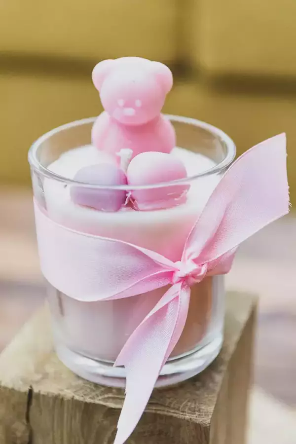 Bougie de naissance contenant en verre