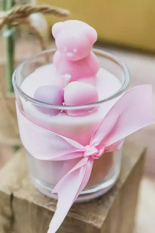 Bougie de naissance contenant en verre