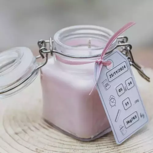 Bougie de naissance contenant mini pot