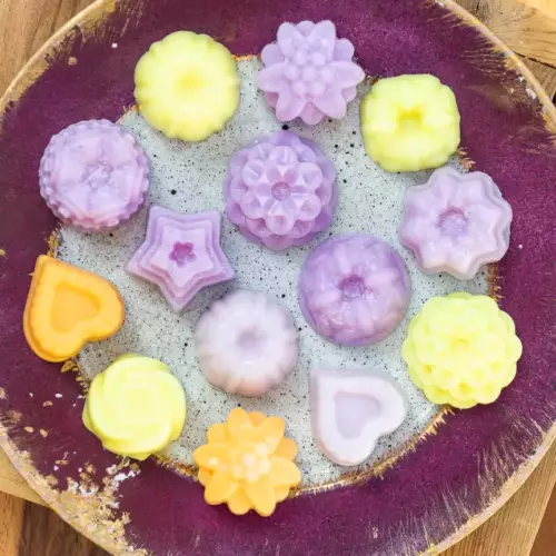 Fondants biscuits : jaune, violet ou orange