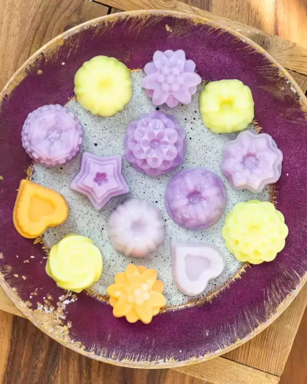 Fondants biscuits : jaune, violet ou orange