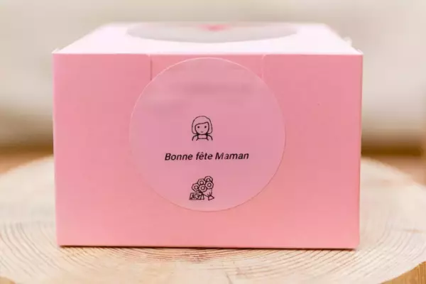 Boite cadeau rose avec un nounours et 2 roses
