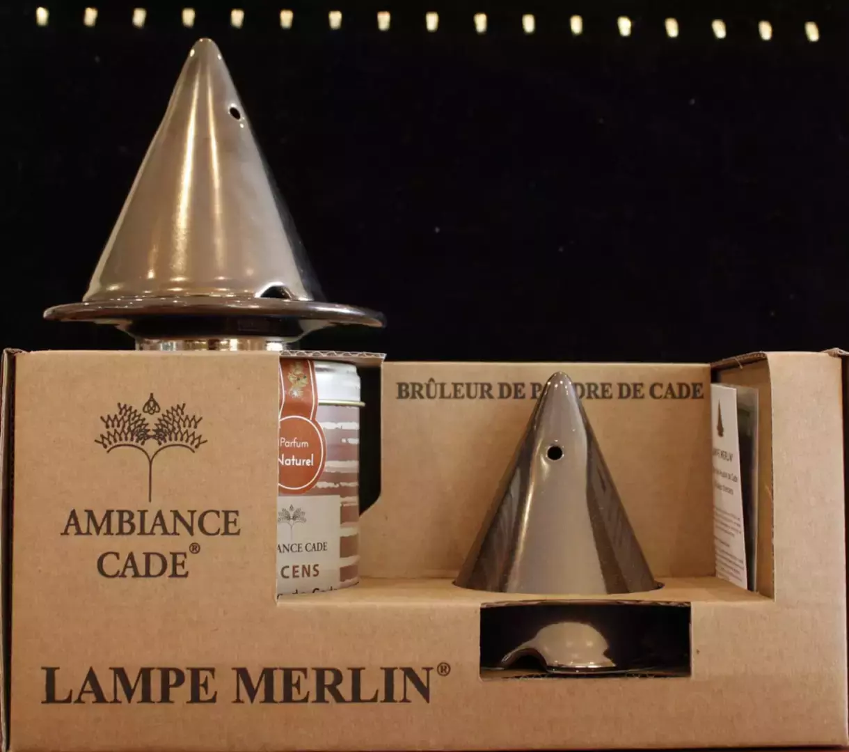Diffuseur bois de cade - Lampe Merlin métal