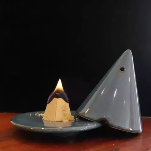 Diffuseur bois de cade - Lampe Merlin bleu jean