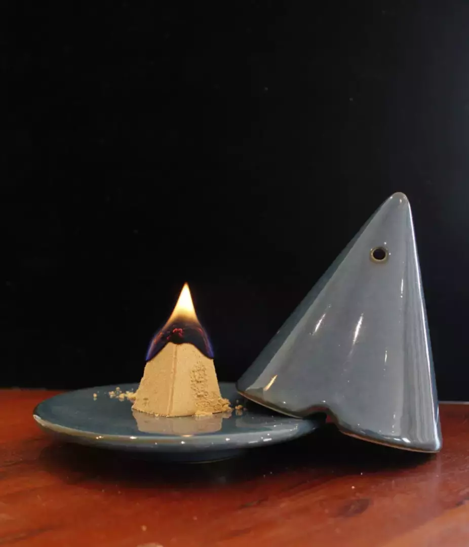 Diffuseur bois de cade - Lampe Merlin bleu jean