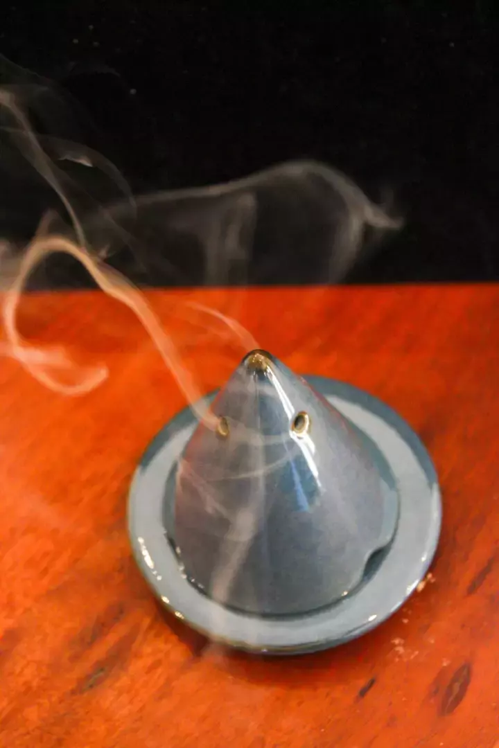 Diffuseur bois de cade - Lampe Merlin bleu jean