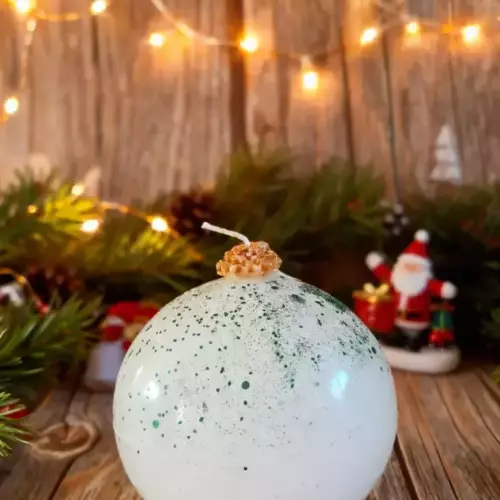 Bougie boule moyen modèle blanche