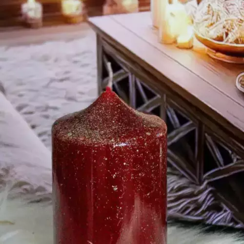 Bougie pilier petit modèle, rouge