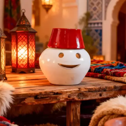 Brûleur marocain en porcelaine fait main