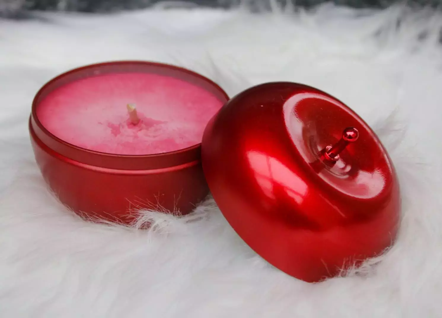 Bougie pomme rouge