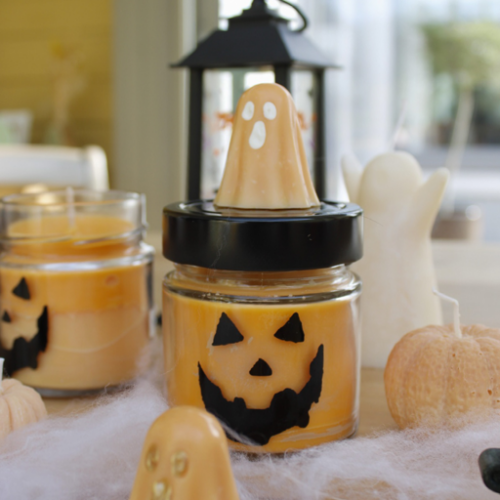 Fondant décoration bougie Halloween